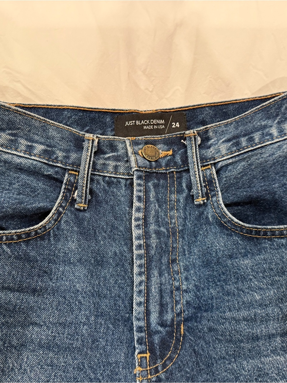 Barrel Leg Blue Denim Jeans size 24 - Picture 3 of 4